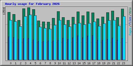 Hourly usage for February 2026